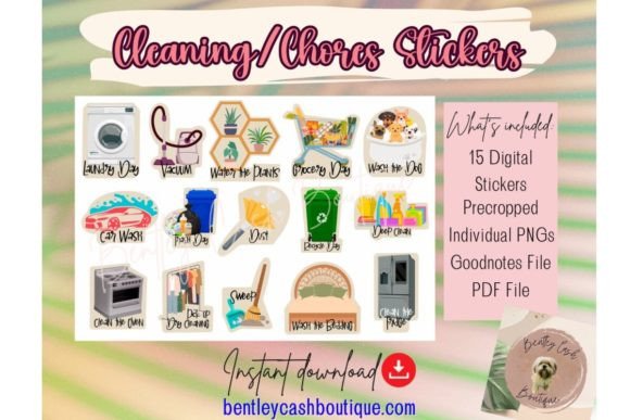 Download Cleaning Digital Stickers - Premium Resources